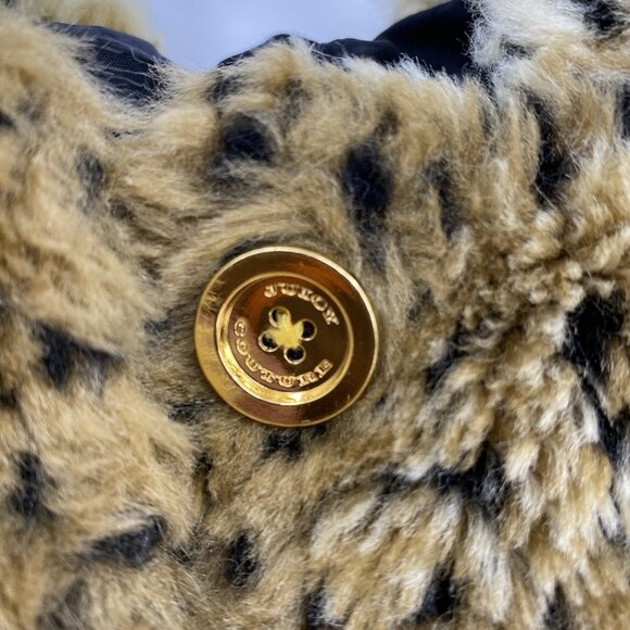 Juicy Couture Sleeveless Hooded Vest Cheetah Leopard Faux Fur Buttons Girls 14 - Picture 2 of 4